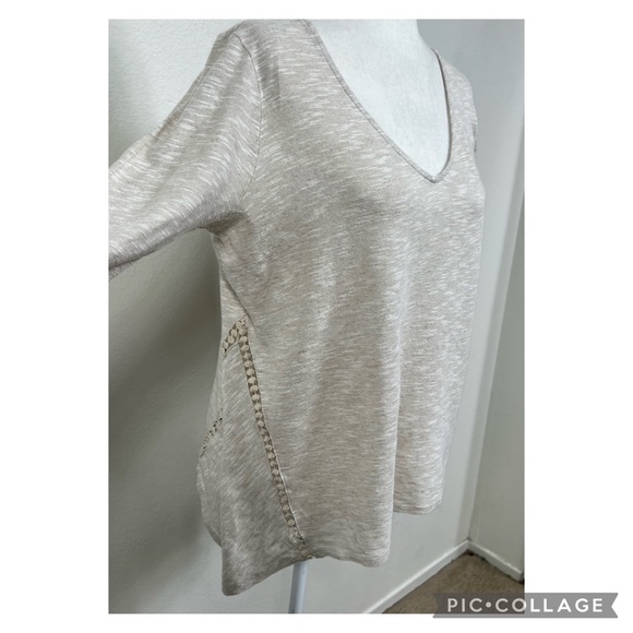 J. Jill Womens Asymmetric Tunic Top Sz M/L Long Sleeve Linen Cotton - Picture 5 of 11